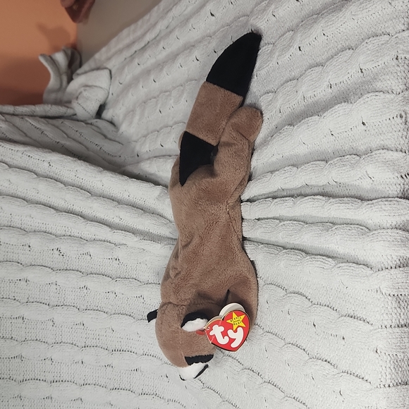 🕸Vintage Ty Beanie Baby Original Ringo the Raccoon 1995 P.V.C. Pellets - Picture 5 of 11